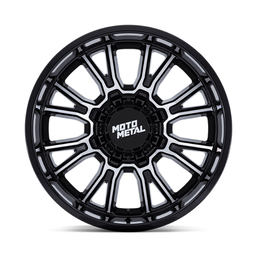 Moto Metal MO810BD20108618N MO810 20X10 5X5.5/150 G-BLK-MCH -18MM - Truck Part Superstore