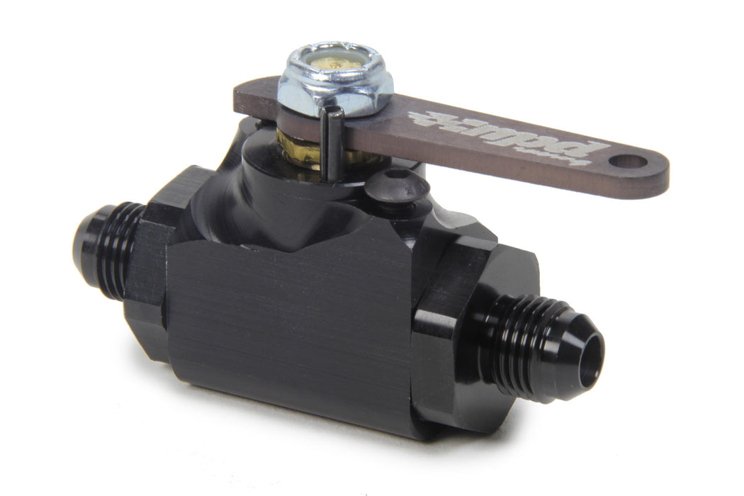MPD RACING 76504 Fuel Shut Off Valve Billet 6 AN To 6 AN Blk
