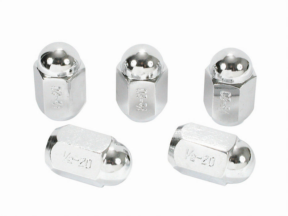 MR. GASKET 1441 Chrome Acorn Nuts 1/2 - 5 Pack