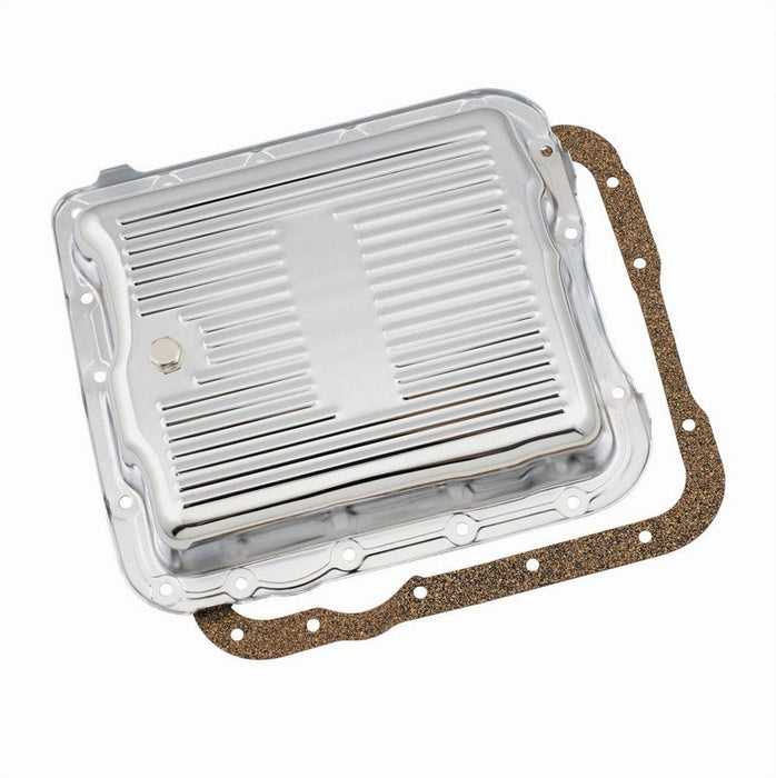 MR. GASKET 9732 700R4 Chrome Trans. Pan Stock Depth