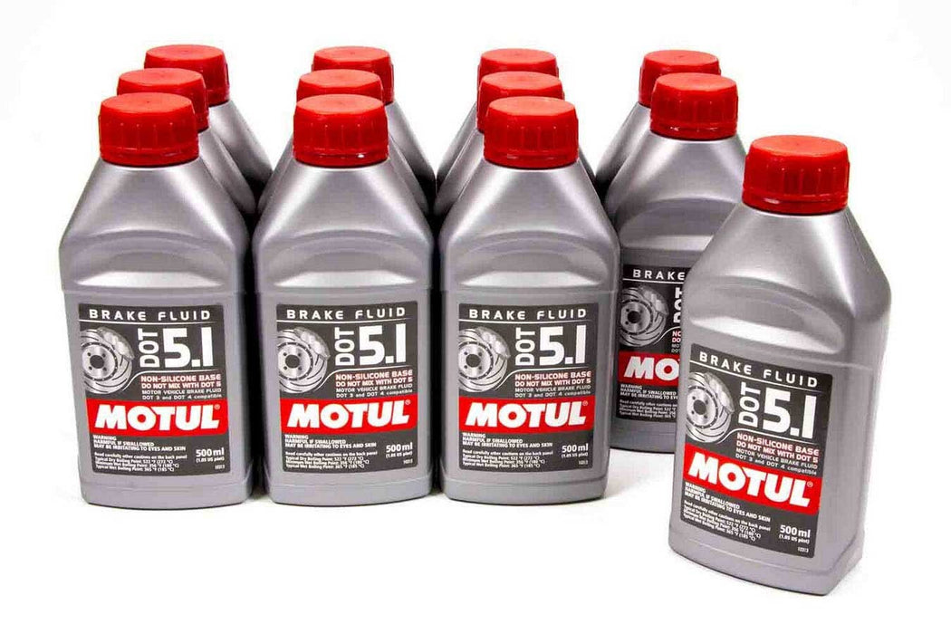 MOTUL USA 100951-12 Brake Fluid DOT 5.1 Non-Silicone Case 12-1/2
