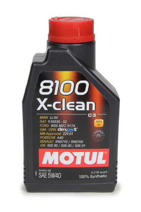 MOTUL USA 102786 8100 X-Clean 5w40 Oil 1 Liter Dexos2