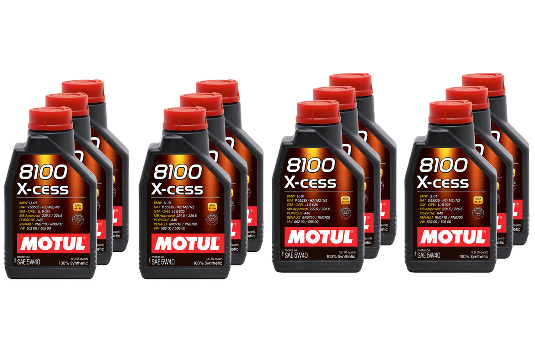 MOTUL USA 109774-12 8100 X-Cess 5w40 Oil Case 12 x 1 Liter