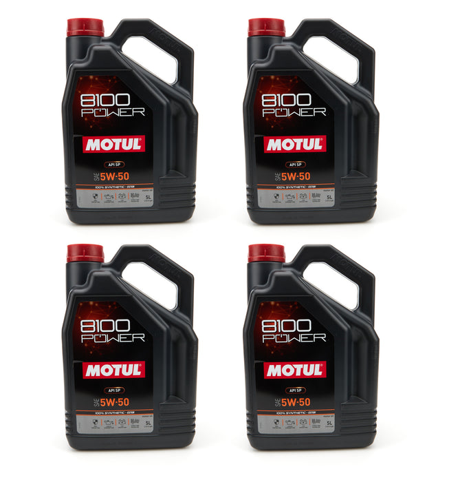 MOTUL USA 111812-4 8100 Sport Power 5W-50 Case 4 x 5 Liter