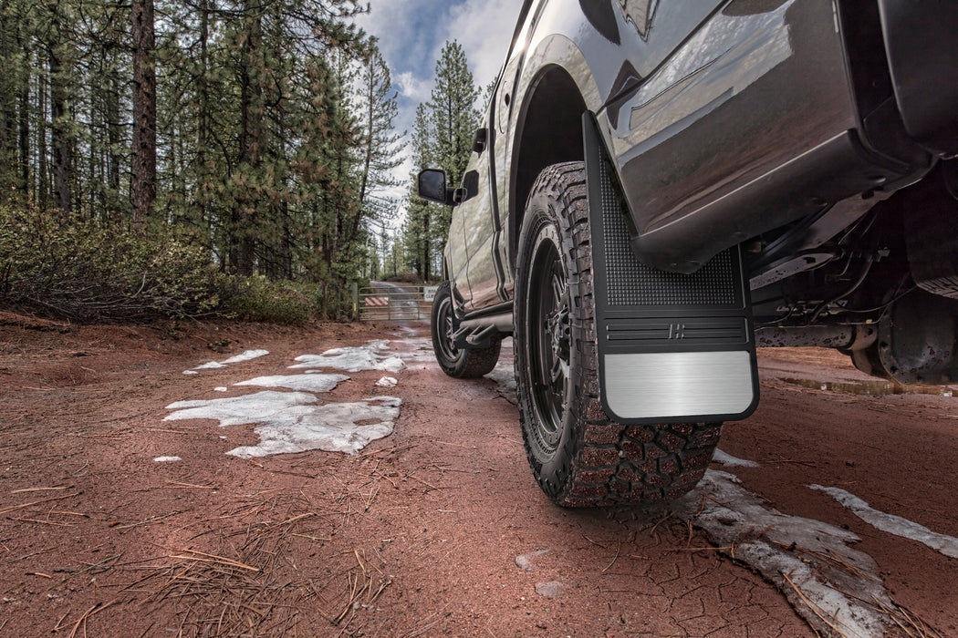 Husky Liners 55101 MudDog Mud Flaps-Rubber Rear Mud Flaps-12IN w/Weight for Select Buick Enclave, Buick Rainier, Cadillac Escalade, Cadillac Escalade ESV, Cadillac Escalade EXT, Chevrolet Avalanche, Chevrolet Avalanche 1500, Chevrolet Avalanche 2500,