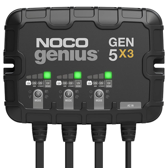 NOCO GEN5X3 Battery Charger 3-Bank 15 Amp Onboard