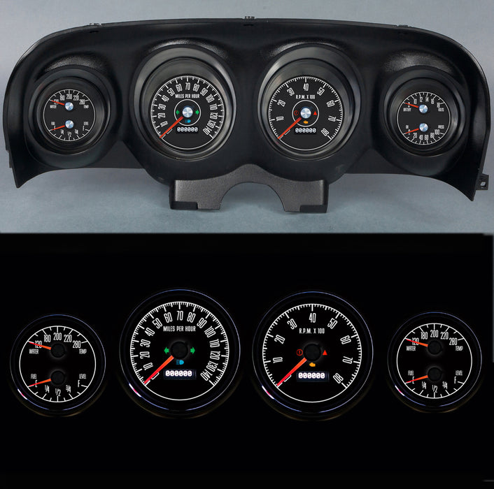 NEW VINTAGE USA 53408-53 Gauge Kit Mustang 69-70 M-153 4-3/8in