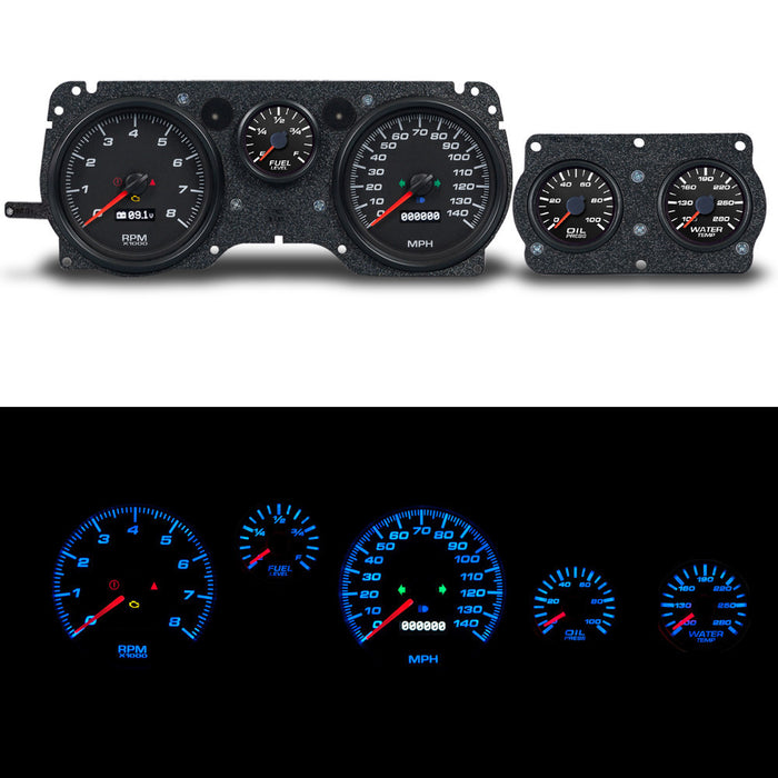 NEW VINTAGE USA 71026-01 Gauge Kit Firebird 70-81 Perf II Black