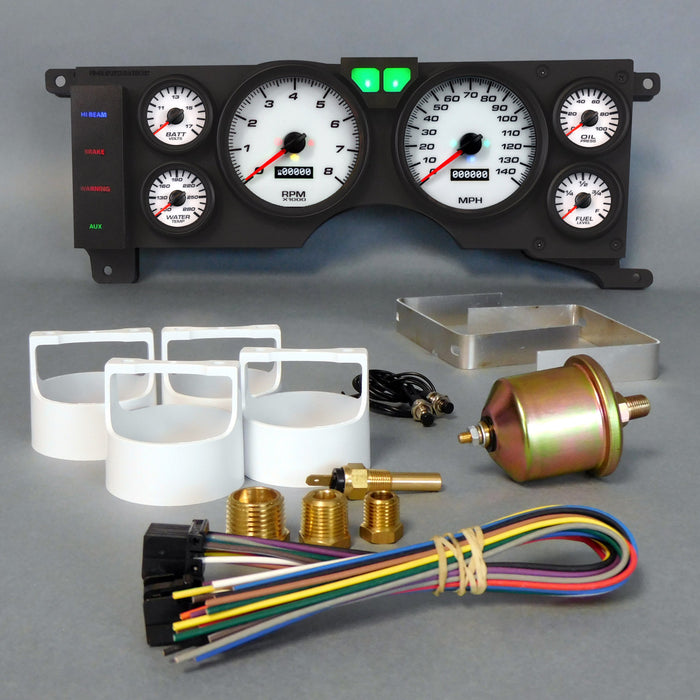 NEW VINTAGE USA 79211-03 Gauge Kit Mustang 78-86 Perf II Wht