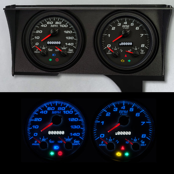 NEW VINTAGE USA 88321-01 Gauge Kit GM Monte Carlo 78-88 Perf II Blk