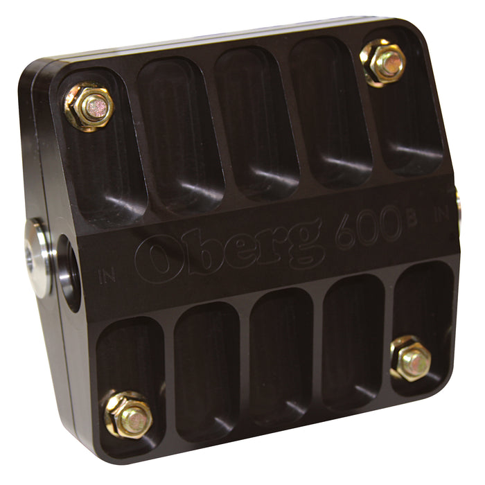 OBERG FILTERS 6060-BLK 6in Billet Filter w/60 Micron Screen - Black