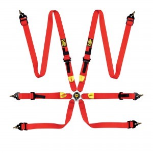 OMP RACING, INC. DA0-0208-A01-061 First 2 Harness Red Clip In 6 Point