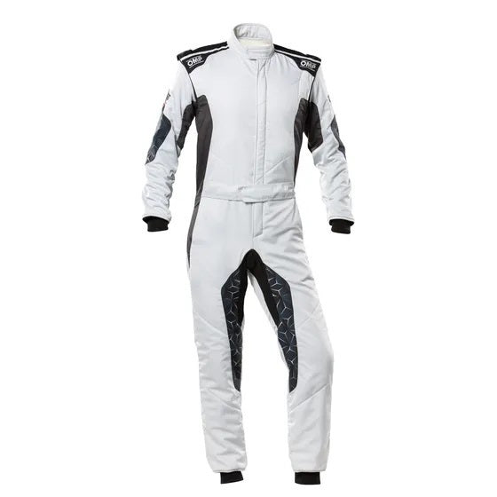 OMP RACING, INC. IA0-1864-A01-089-60 TECNICA HYBRID OVERALL F IA 8856-2018 GRAY / BLAC