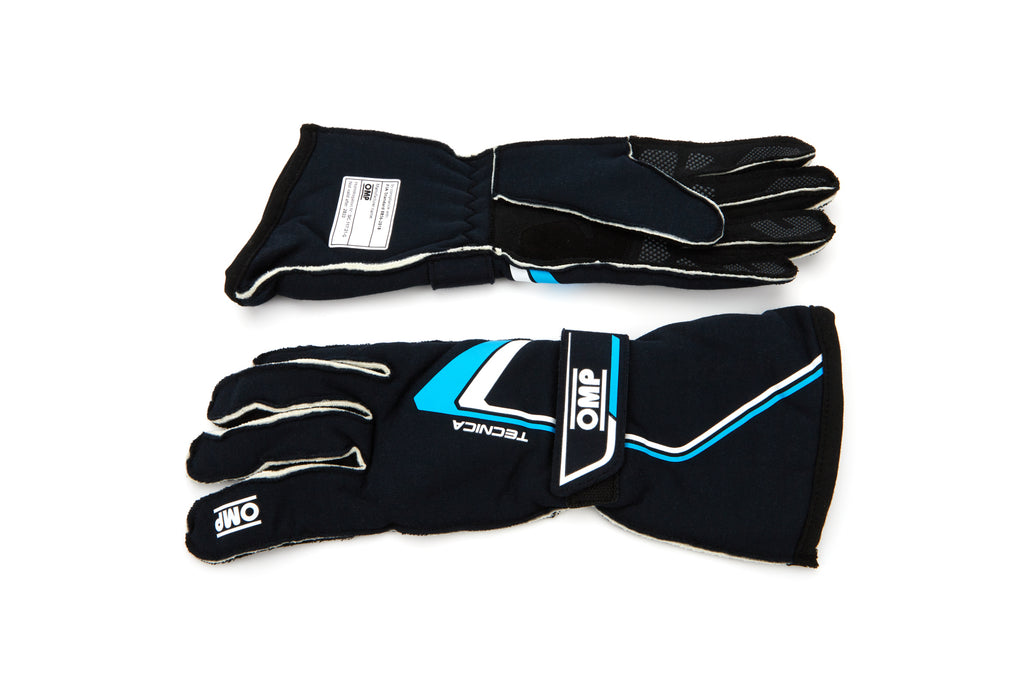 OMP RACING, INC. IB0-0772-A01-244-L Tecnica Gloves Blue And Cyan Large