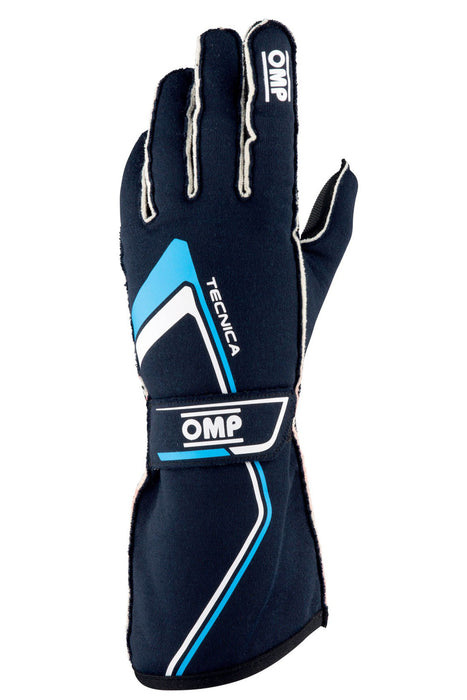 OMP RACING, INC. IB772BCS TECNICA Gloves Blue And Cyan Size Small