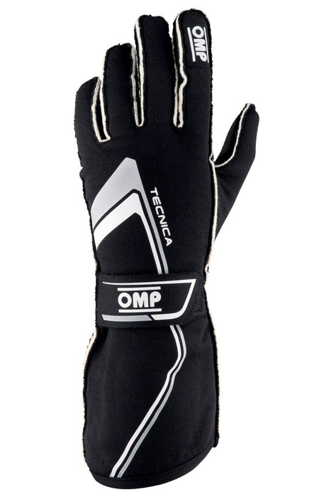 OMP RACING, INC. IB772NWXS TECNICA Gloves Black And White Size X Small