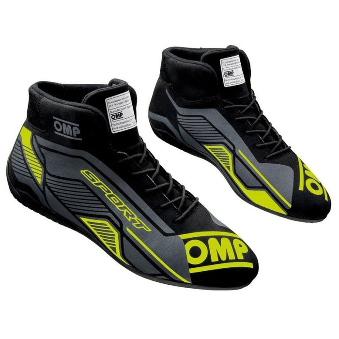 OMP RACING, INC. IC0-0829-A01-178-41 OMP SPORT SHOES FIA 8856 -2018 BLACK / FLUO YELLO