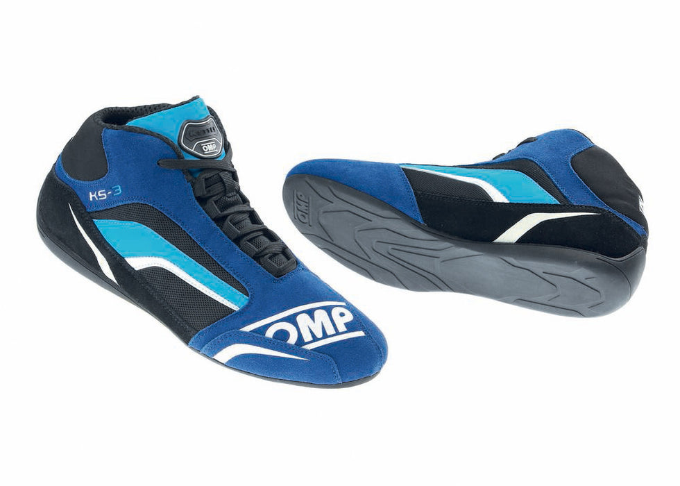 OMP RACING, INC. IC81324141 KS-3 Kart Shoe Blue And Black Cyan Size 41