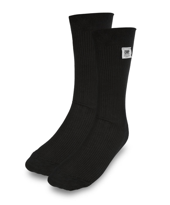 OMP RACING, INC. IE0-0762-A01-071-L Racing Socks Black Nomex Size Large FIA