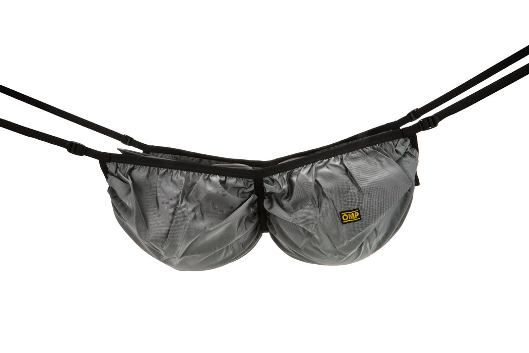 OMP RACING, INC. NA0-1858 Carrying Net For Dual Helmets Black Polyester