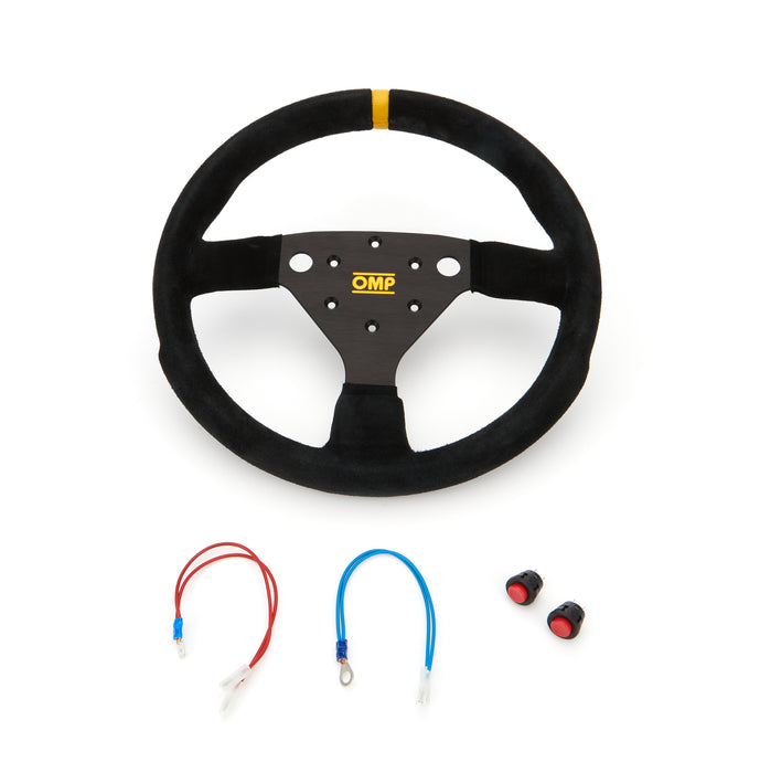 OMP RACING, INC. OD0-2042-A01-071 320 SP Steering Wheel Black Grip Silver Center