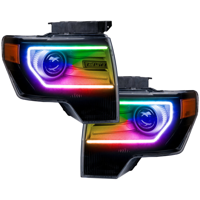 Oracle Lighting 2203-335 ORACLE Lighting 2009-2014 Ford F-150 / Raptor LED Perimeter Headlight Halo Kit - Truck Part Superstore