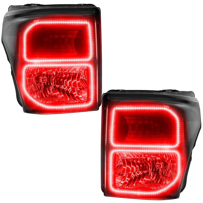 Oracle Lighting 2383-335 ORACLE Lighting 2011-2016 Ford F-250/350 Superduty LED Headlight Square Halo Kit - Truck Part Superstore
