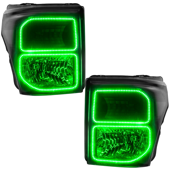 Oracle Lighting 2383-335 ORACLE Lighting 2011-2016 Ford F-250/350 Superduty LED Headlight Square Halo Kit - Truck Part Superstore
