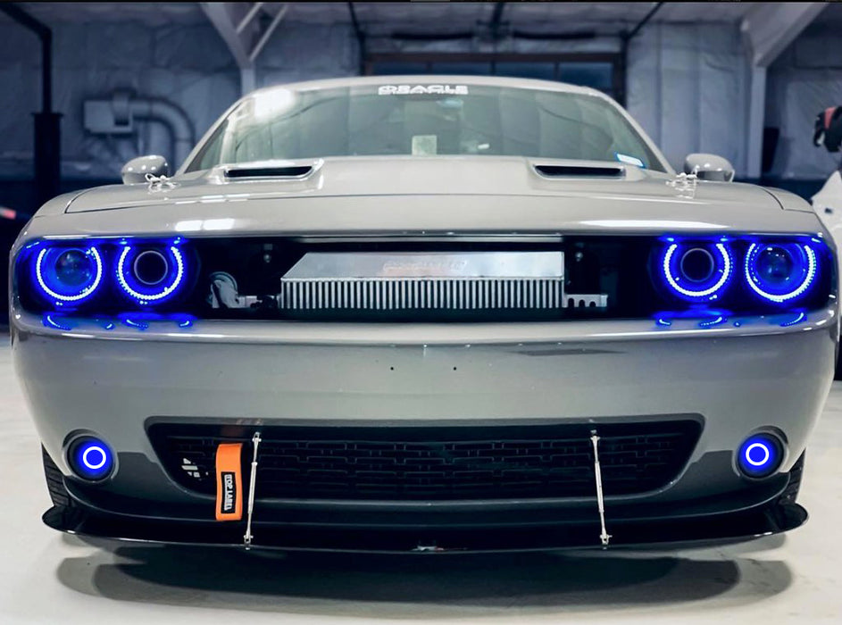 Oracle Lighting 3989-332 2015-2021 Dodge Challenger Dynamic ColorSHIFT LED Headlight & Fog Light Halo Kit - Truck Part Superstore