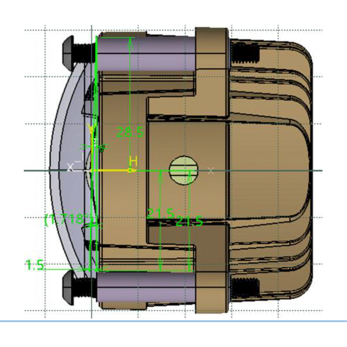 Oracle Lighting 5821-005 ORACLE Lighting 60mm 15W Low Beam LED Emitter - Truck Part Superstore