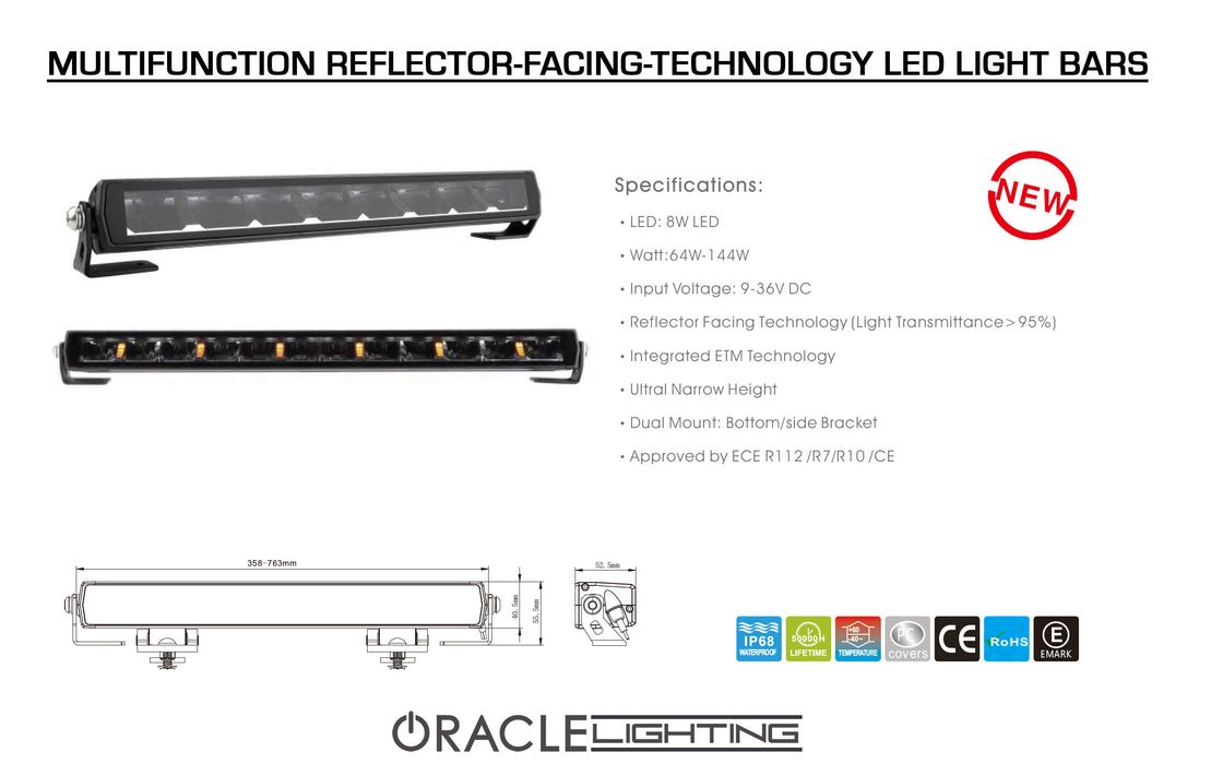 Oracle Lighting 5900-30-023 ORACLE Lighting Multifunction Reflector-Facing Technology LED Light Bar - 30in. - Truck Part Superstore