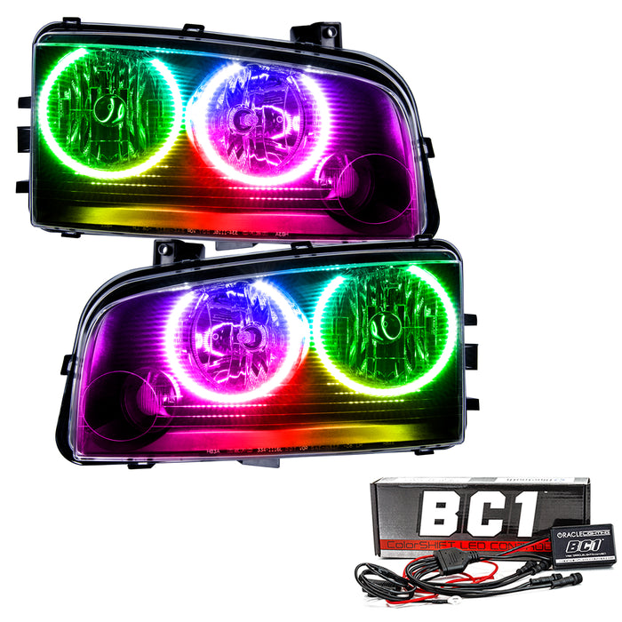 Oracle Lighting 7022-335 2005-2010 Dodge Charger Pre-Assembled LED Halo Headlights - (Non-HID) - Truck Part Superstore