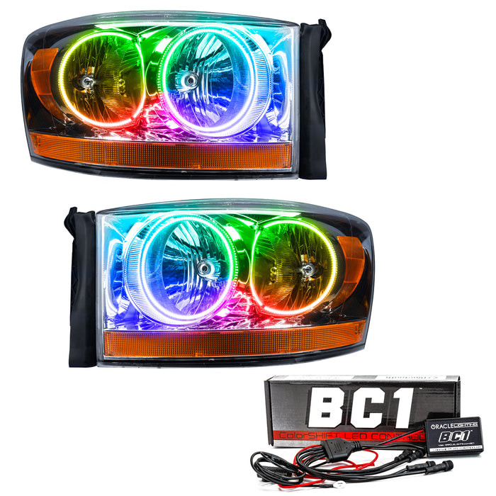 Oracle Lighting 7032-335 2006 Dodge Ram Pre-Assembled LED Halo Headlights - (Chrome Housing) - Truck Part Superstore