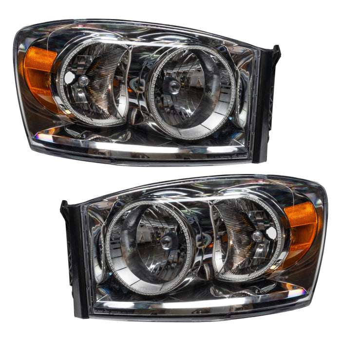 Oracle Lighting 7034-335 ORACLE Lighting 2007-2008 Dodge Ram Pre-Assembled LED Halo Headlights - Truck Part Superstore