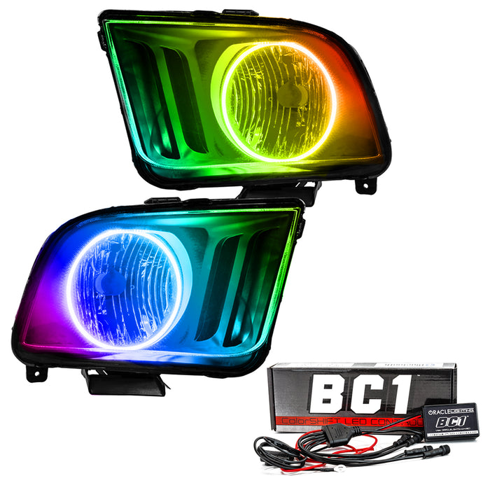 Oracle Lighting 7048-335 ORACLE Lighting 2005-2009 Ford Mustang Pre-Assembled LED Halo Headlights - Truck Part Superstore