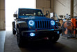 Oracle Lighting 7079-335 ORACLE Lighting 2007-2016 Jeep Wrangler JK Pre-Assembled LED Halo Headlights - Truck Part Superstore