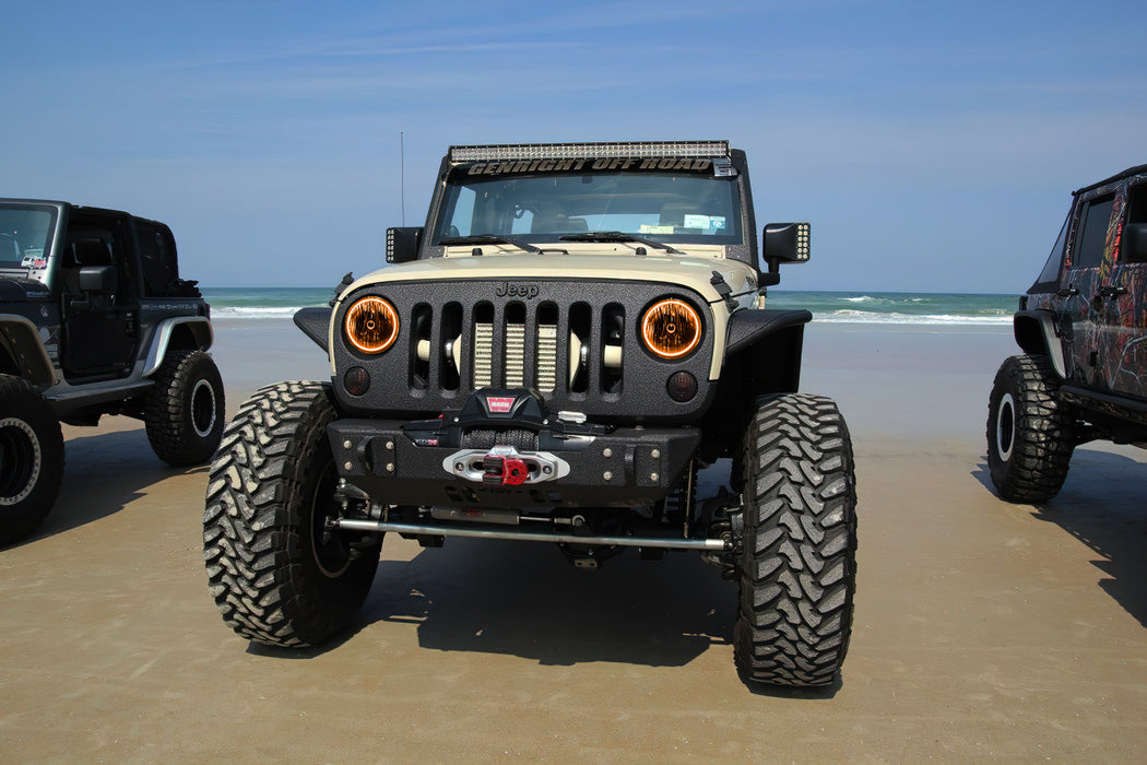 Oracle Lighting 7079-335 ORACLE Lighting 2007-2016 Jeep Wrangler JK Pre-Assembled LED Halo Headlights - Truck Part Superstore