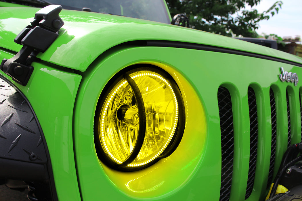 Oracle Lighting 7079-335 ORACLE Lighting 2007-2016 Jeep Wrangler JK Pre-Assembled LED Halo Headlights - Truck Part Superstore