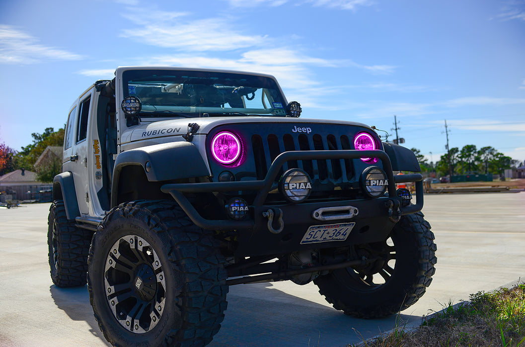 Oracle Lighting 7079-335 ORACLE Lighting 2007-2016 Jeep Wrangler JK Pre-Assembled LED Halo Headlights - Truck Part Superstore