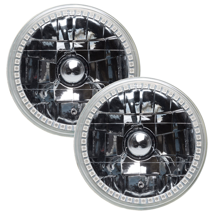 Oracle Lighting 7081-335 ORACLE Lighting 1997-2006 Jeep Wrangler TJ Pre-Assembled LED Halo Headlights - Truck Part Superstore