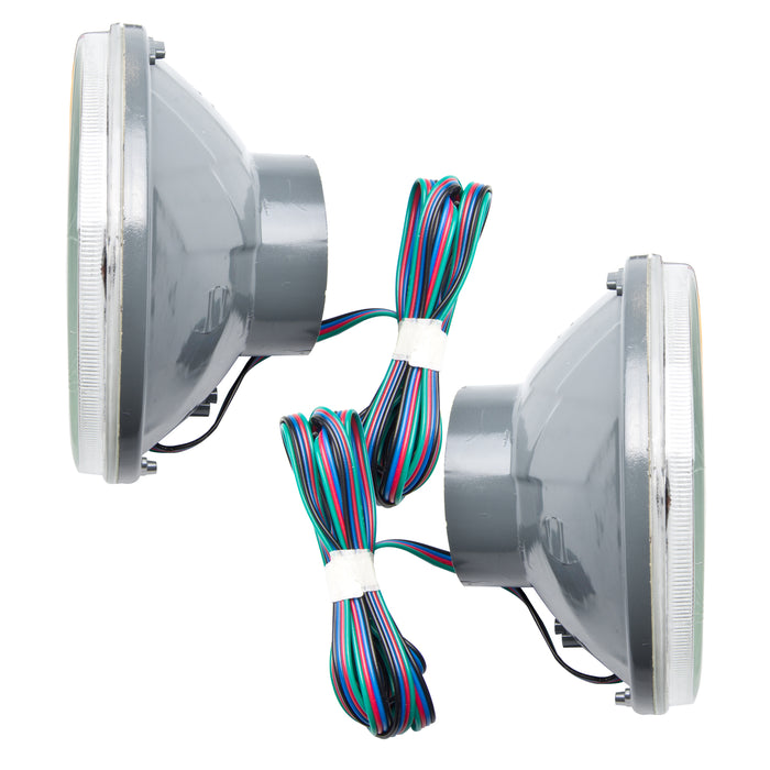 Oracle Lighting 7081-335 ORACLE Lighting 1997-2006 Jeep Wrangler TJ Pre-Assembled LED Halo Headlights - Truck Part Superstore