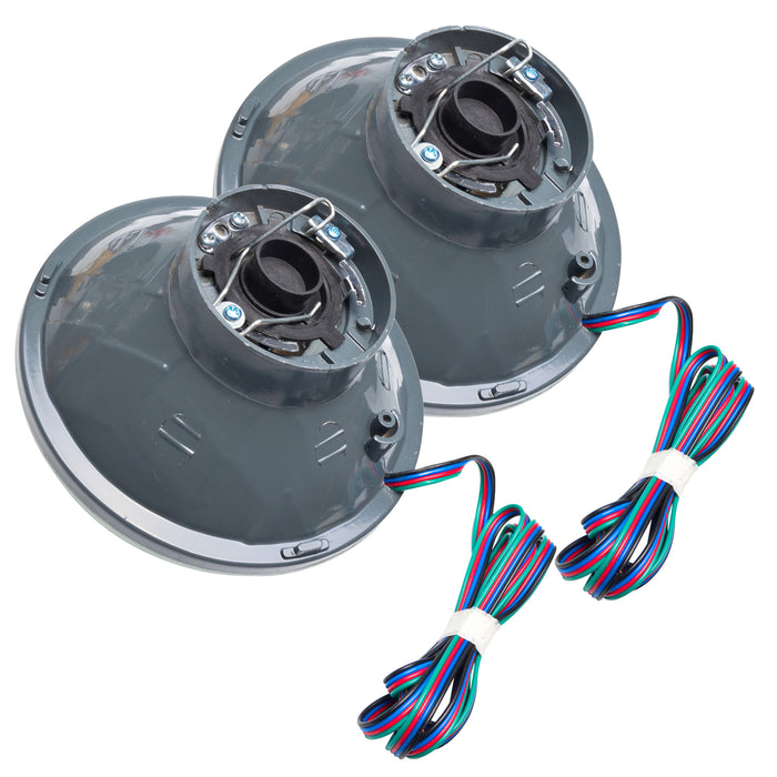 Oracle Lighting 7081-335 ORACLE Lighting 1997-2006 Jeep Wrangler TJ Pre-Assembled LED Halo Headlights - Truck Part Superstore