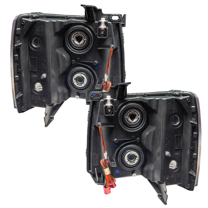 Oracle Lighting 7105-335 2007-2013 Chevrolet Silverado LED Round Style Halo Headlights - (Black Housing) - Truck Part Superstore