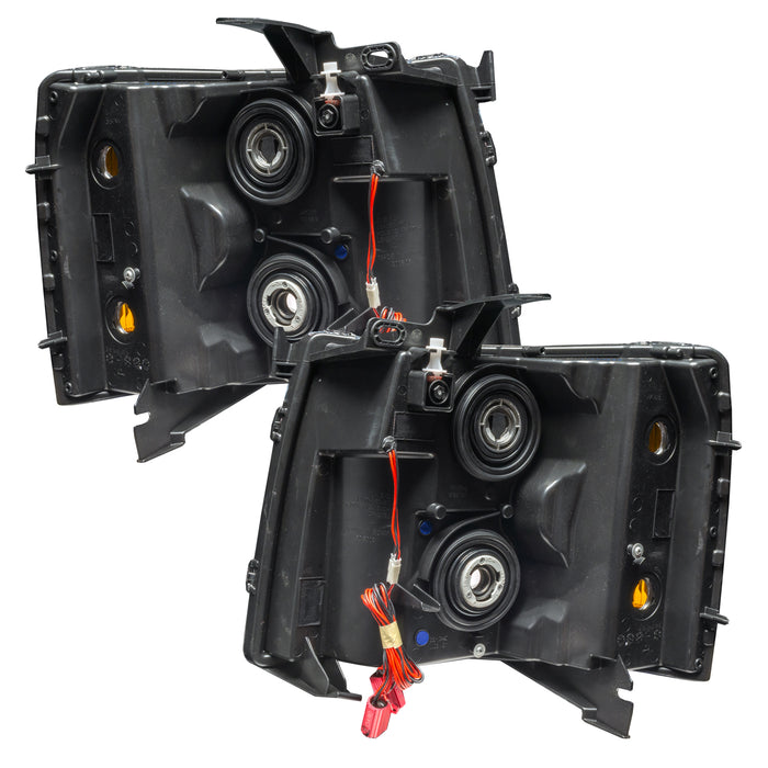Oracle Lighting 7105-335 2007-2013 Chevrolet Silverado LED Round Style Halo Headlights - (Black Housing) - Truck Part Superstore