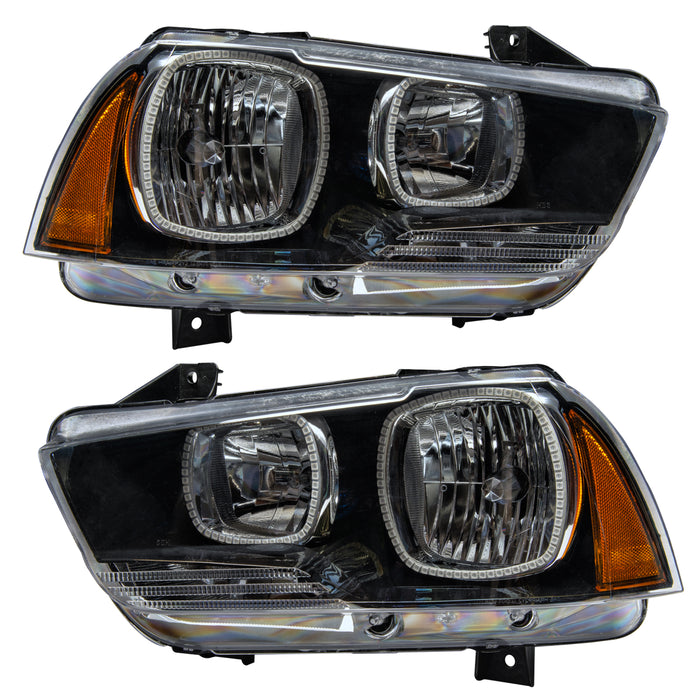 Oracle Lighting 7123-335 2011-2014 Dodge Charger Pre-Assembled LED Halo Headlights - (Non-HID) - Truck Part Superstore