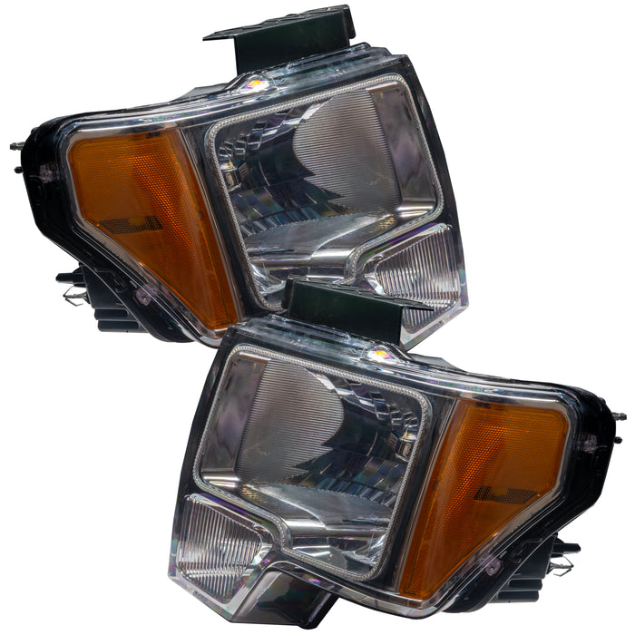 Oracle Lighting 7187-335 2009-2014 Ford F-150 Pre-Assembled LED Halo Headlights - (Chrome Housing) - Truck Part Superstore