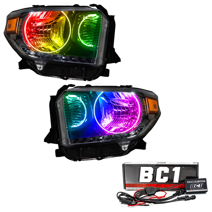 Oracle Lighting 7204-335 2014-2017 Toyota Tundra Pre-Assembled LED Halo Headlights - (Dual Halo Kit) - Truck Part Superstore