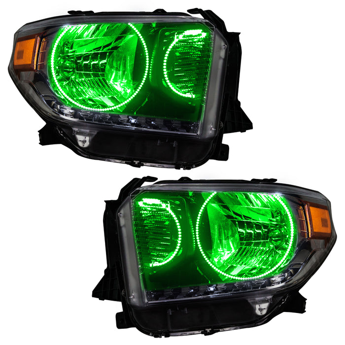 Oracle Lighting 7204-335 2014-2017 Toyota Tundra Pre-Assembled LED Halo Headlights - (Dual Halo Kit) - Truck Part Superstore