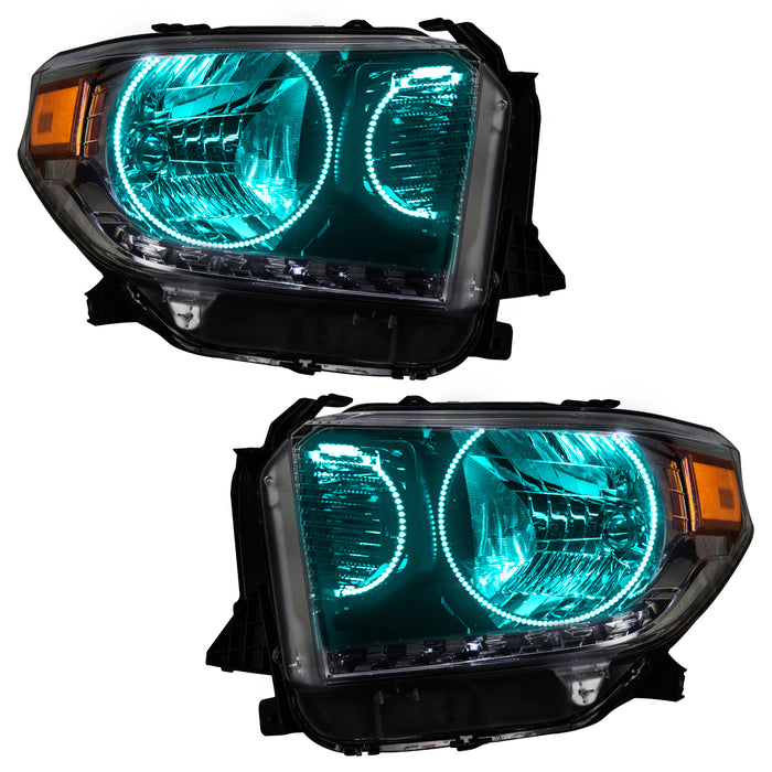 Oracle Lighting 7204-335 2014-2017 Toyota Tundra Pre-Assembled LED Halo Headlights - (Dual Halo Kit) - Truck Part Superstore