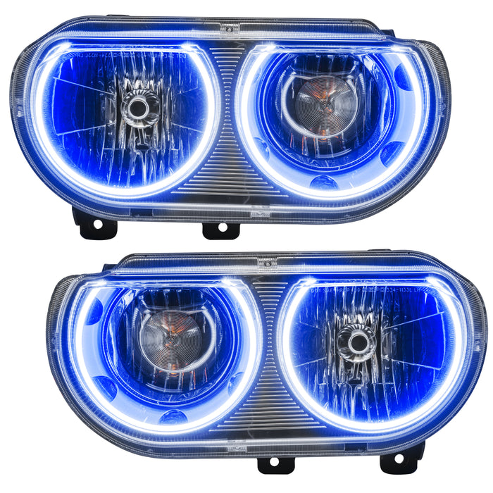 Oracle Lighting 7720-335 2008-2014 Dodge Challenger Pre-Assembled LED Halo Headlights - (Non-HID) - Truck Part Superstore